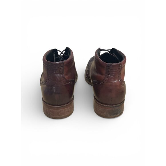 Cole Haan Liam Chukka II Men\'s 10 Wingtip Leather Ankle Boots Brogue Lace C11053
